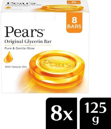 Pears Original Glycerin Soap Bar - Pure & Gentle Glow | With 98% Pure Glycerin
