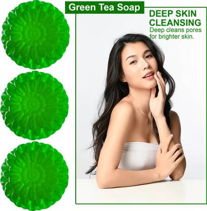 Groovy Illuminating Green Tea Soap (100GM) (PACK OF 3)