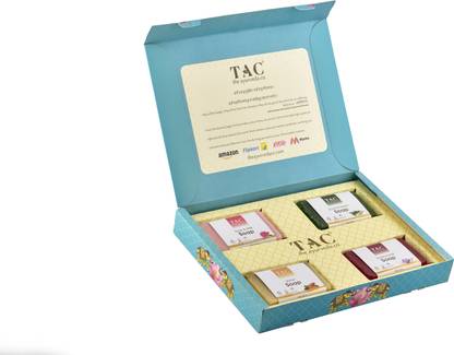 TAC - The Ayurveda Co. Skin Cleaning Kit - Organic Sugar Soaps Pack of 4 Combo - Handmade Natural