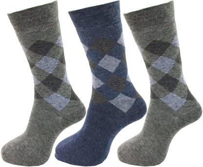 Men Printed Mid-Calf/Crew