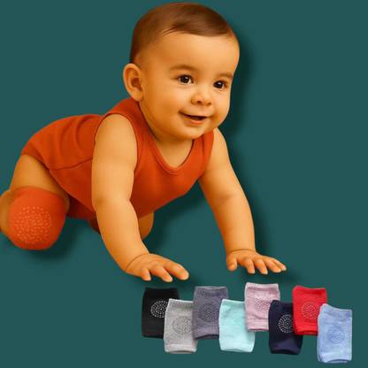 FlyTouch Non-Skid Baby Knee Pads for Crawling – Stretchable, Breathable & Soft Knee Support