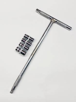 4MECH Multi-Socket T Handle Wrench Set (8mm 10mm 11mm 12mm) Heavy Duty T-Handle Wrench Socket Set
