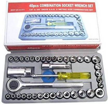 Niavaa 1 Set of 40 Pieces Multipurpose Tool Kit Socket Set
