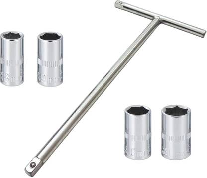PRECISTO 1/4 Drive T-Handle 8 inch with 4 sockets of (8, 10, 11, 12 mm) Socket Set