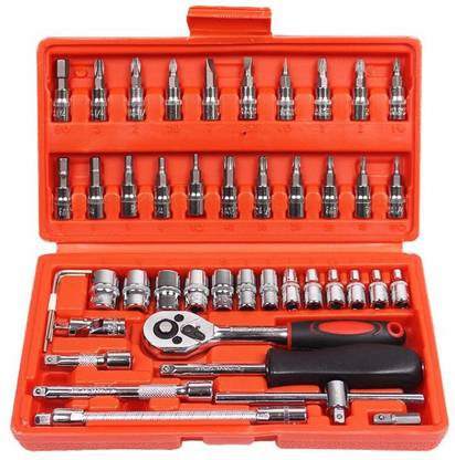 Afflatus Socket Set Tools 46 in 1 Tool Kit Socket Tools Goti Tools Set Wrench Set Box Socket Set
