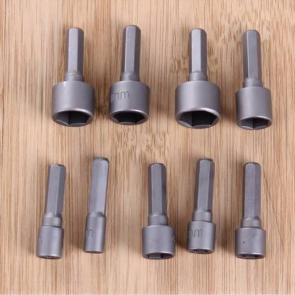 RanPra Hex Magnetic Power 5-13mm Socket Adapter Drill Bit,9-Piece Socket Set