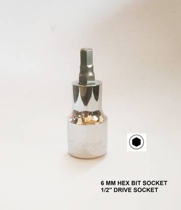 4MECH 6 MM Hex Bit Socket 1/2" Drive Socket Set