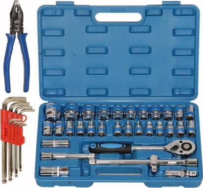Digital Craft 32Pc Socket Set,9Pc Allen Key Set,8"Inch Combination Plier Socket Set