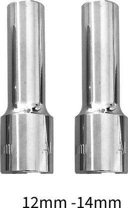 4MECH 12mm + 14mm Hex Long Chrome Vanadium Steel Anti Rust Socket Set