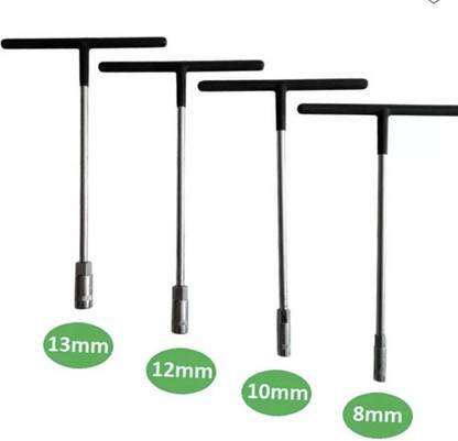 PTM T spanner lond handle with polish socket set (8MM,10MM,12MM,13MM) Socket Set