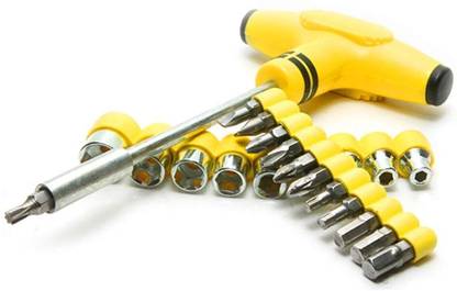 KARTCITY 24 Pcs Tool Kit Set Jackly Tool kit Combination Tool Wrench Tool Kit Magnetic Socket Set