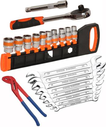 Digital Craft 12pcs 1/2" Socket Set,8Pc Double Open Spanner Set,Water Pump Plier, Socket Set