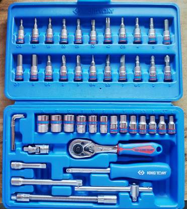King Tony King Tony 46 Pcs 1/4" 2346MR Made in Taiwan Socket Set