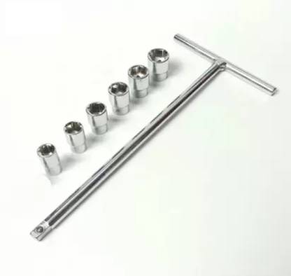 GrabMoor GM-7S 1/4" Drive T-Handle Socket Set with 8mm, 10mm, 11mm, 12mm, 13mm, 14mm Socket Set