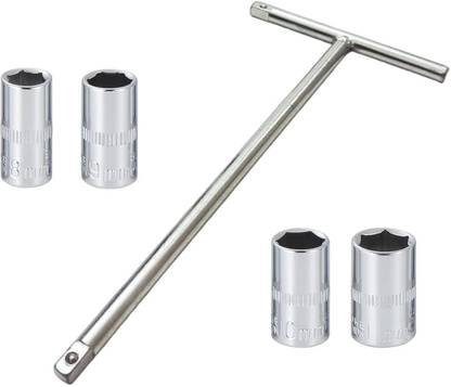 PRECISTO Spanner set 1/4 drive 8mm, 10mm, 11mm and 12mm hex socket with 8 inch T handle Socket Set