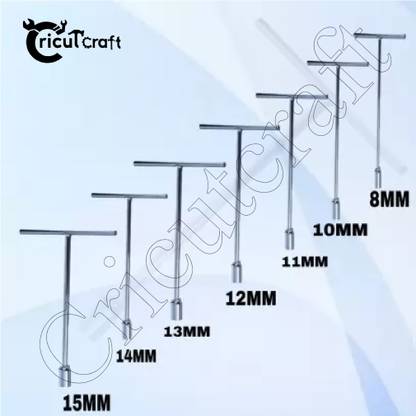 CricutCraft GF1264E STEEL T SPANNER - 8MM, 10MM, 11MM, 12MM, 13MM, 14MM, 15MM EASY TO USE. Socket Set