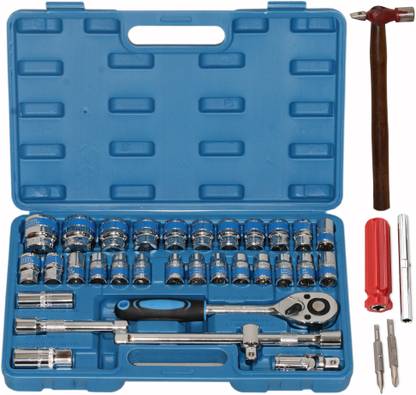 Digital Craft 32Pc Socket Set,Screw Driver 6 IN 1,200Grm Hammer Socket Set