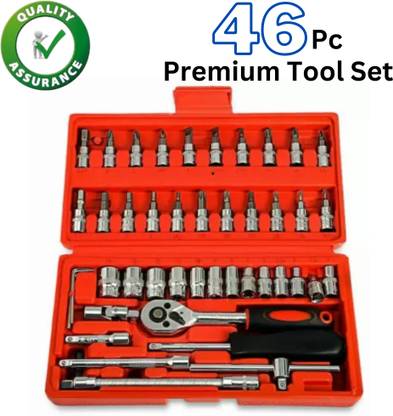 Bzore Premium Tool Set of 46pc for Home and Professional Use Socket Set