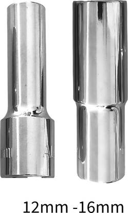 4MECH 12mm + 16mm Hex Long Chrome Vanadium Steel Anti Rust Socket Set