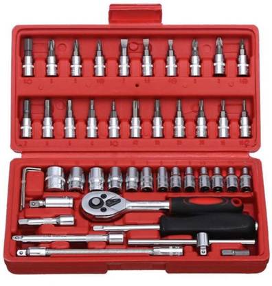 ZATCO High Quality 46pcs 1/4-Inch Tool Ratchet Socket Set