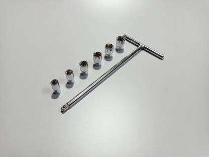 TheArtBox 1/4 Drive T-Handle with 8mm, 9mm, 10mm, 11mm, 12mm and 13mm Socket Set