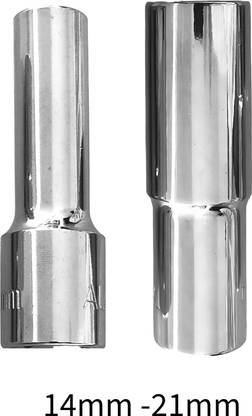 4MECH 14mm + 21mm Hex Long Chrome Vanadium Steel, 1/2" Sq. Dr. 14mm + 21mm Hex Long Chrome Vanadium Steel, 1/2" Sq. Dr. Single Sided Combination Wrench