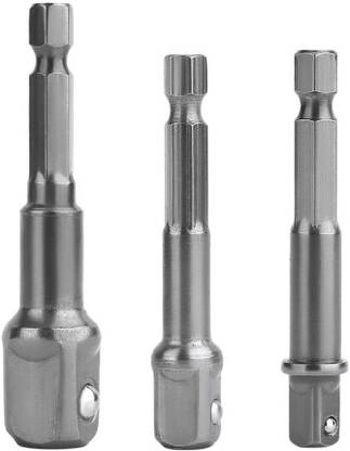 uptodatetools 1/4" 3/8" 1/2" Hex Shank Ball Joint Sleeve Universal Impact Adapter Socket Set