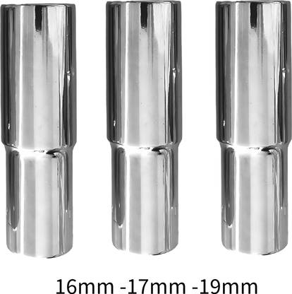 4MECH 16mm + 17mm + 19mm Hex Long Chrome Vanadium Steel, 1/2" Sq. Dr. 16mm + 17mm + 19mm Hex Long Chrome Vanadium Steel, 1/2" Sq. Dr. Single Sided Combination Wrench