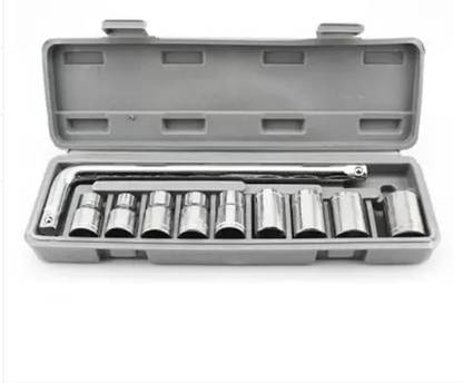 Shri Diamond SK10/ 007 STAINLESS STEEL 10 Pcs socket wrench Set Socket Set