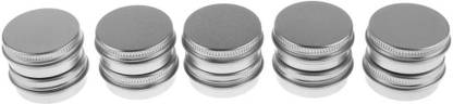 Calandis Empty Round Aluminum Tin Storage Jar Cosmetics Cream Containers Socket Set