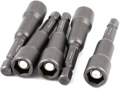 AASONS AASONS 5mm x 65mm Length Hex Socket nut stter set of 5 pcs Socket Set