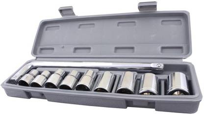 DeoDap 10 pc, 6 pt. 3/8 in. Drive Standard Socket Wrench Set Socket Set