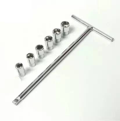 Ubod 1/4" Drive T-Handle Socket Set with (8, 10, 11, 12, 13, 14mm) Socket Set