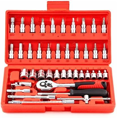 Carlsson 46 in 1 Tool kit red box Socket Set