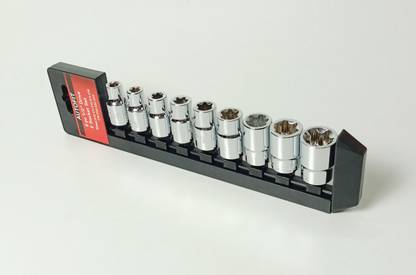 TOM / Autofit 9 Pcs. E-Socket Set (E - 10, 11, 12, 14, 16, 18, 20, 22, 24) mm) Socket Set