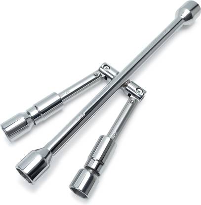 Probero Folding Socket Wrench Cross Wrench for 17 19 21 23mm Lug Nuts Tire Change Tool Socket Set