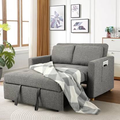 Friends Life Premium 2 Seater Double Solid Wood Pull Out Sofa Cum Bed