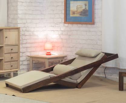 The Jaipur Living Destress 1 Seater Single Solid Wood Fold Out Sofa Cum Bed