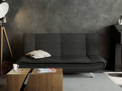 shark interios MANALI 3 Seater Double Solid Wood Fold Out Sofa Cum Bed