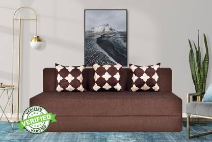 Little Smile Little Smile-5X6 Comfort for All with 3 3 Seater Double Foam Fold Out Sofa Cum Bed