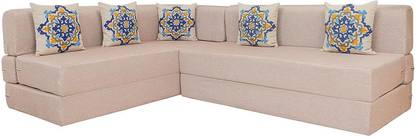 Chilli Billi L Shaped 5 Seater Double Foam Fold Out Sofa Cum Bed