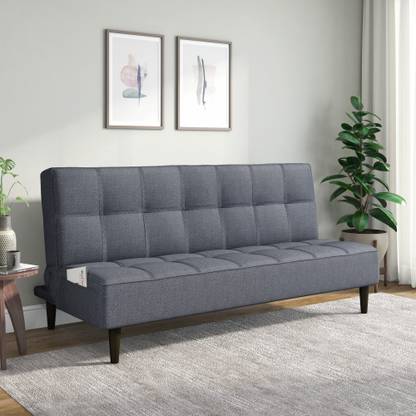@Home by nilkamal Frisco 3 Seater Single Solid Wood Fold Out Sofa Cum Bed