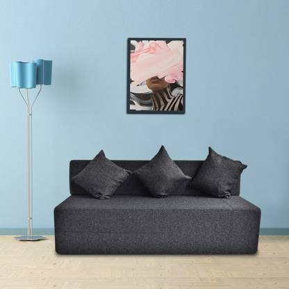 Fresh Up 72x60x7 Inches 3 Seater Double Foam Fold Out Sofa Cum Bed