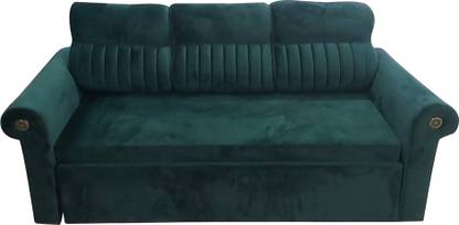 Comfort Designs Textured Premium Polyester Fabric-for Leaving Room,Soft,Lightweight,Comfortable 3 Seater Double Engineered Wood Pull Out Sofa Cum Bed