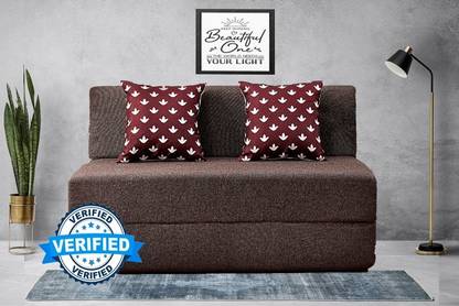 Little Smile 4X6 size for 2 Person- Moshi Fabric Washable Cover 2 Seater Double Foam Fold Out Sofa Cum Bed