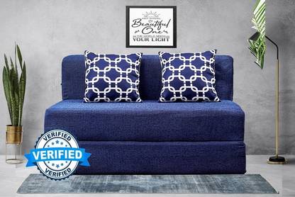 Little Smile 4X6 size for 2 Person- Moshi Fabric Washable Cover 2 Seater Double Foam Fold Out Sofa Cum Bed
