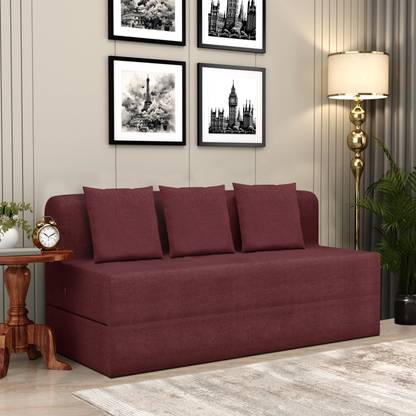 Flipkart Perfect Homes 5X6 - Feet Lightweight Sofa Cum Bed 3 Seater Double Foam Fold Out Sofa Cum Bed
