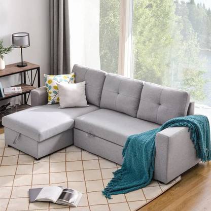 Mintwood 4 Seater Single Solid Wood Pull Out Sofa Cum Bed