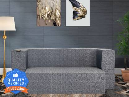 Fresh Up Foldable Sofa Bed -Washable zipper Morphino Cover- 78x44x14 inches 4 Seater Single Foam Fold Out Sofa Cum Bed