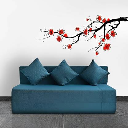 shivang mattress Fully Upholstered Foldable Three Seater For Living Room, Office, Hotels 3 Seater Double Foam Fold Out Sofa Cum Bed